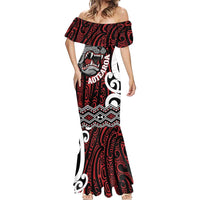 Personalised Aotearoa Bulldog Mermaid Dress New Zealand Maori Taniko Art LT14 - Polynesian Pride