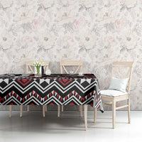 Personalised Aotearoa Bulldog Tablecloth New Zealand Maori Taniko Art