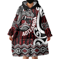 Personalised Aotearoa Bulldog Wearable Blanket Hoodie New Zealand Maori Taniko Art LT14 - Polynesian Pride