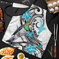 Aotearoa Te Ika-a-Maui Apron South Island Kekeru Maori Koru LT14 White - Polynesian Pride
