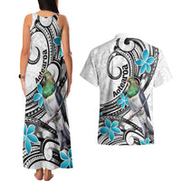 Aotearoa Te Ika-a-Maui Couples Matching Tank Maxi Dress and Hawaiian Shirt South Island Kekeru Maori Koru LT14 - Polynesian Pride
