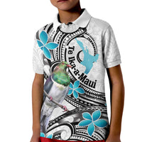 Aotearoa Te Ika-a-Maui Kid Polo Shirt South Island Kekeru Maori Koru