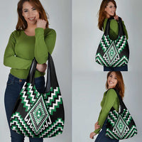 Green Aotearoa Taniko Poutama Patikitiki Grocery Bag