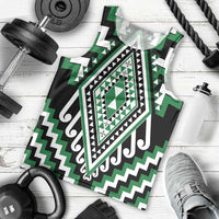 Green Aotearoa Taniko Poutama Patikitiki Men Tank Top