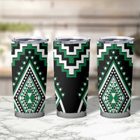 Green Aotearoa Taniko Poutama Patikitiki Tumbler Cup LT14 - Polynesian Pride