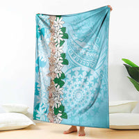 Cook Islands Tiare Maori With Conch Shell Blanket Pasifika Fest Polynesian Tattoo Turquoise
