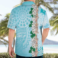 Cook Islands Tiare Maori With Conch Shell Hawaiian Shirt Pasifika Fest Polynesian Tattoo Turquoise