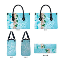 Cook Islands Tiare Maori With Conch Shell Leather Bag Pasifika Fest Polynesian Tattoo Turquoise
