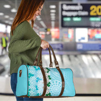 Cook Islands Tiare Maori With Conch Shell Travel Bag Pasifika Fest Polynesian Tattoo Turquoise