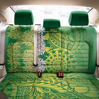 Cook Islands Tiare Maori With Conch Shell Back Car Seat Cover Pasifika Fest Polynesian Tattoo Green