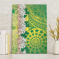 Cook Islands Tiare Maori With Conch Shell Canvas Wall Art Pasifika Fest Polynesian Tattoo Green