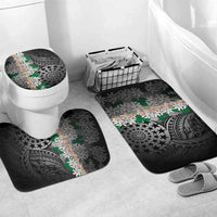 Cook Islands Tiare Maori With Conch Shell Bathroom Set Pasifika Fest Polynesian Tattoo Black