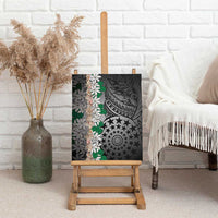 Cook Islands Tiare Maori With Conch Shell Canvas Wall Art Pasifika Fest Polynesian Tattoo Black