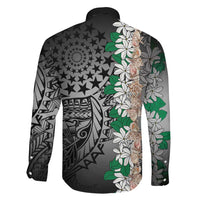 Cook Islands Tiare Maori With Conch Shell Family Matching Mermaid Dress and Hawaiian Shirt Pasifika Fest Polynesian Tattoo Black LT14 - Polynesian Pride