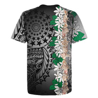Cook Islands Tiare Maori With Conch Shell Rugby Jersey Pasifika Fest Polynesian Tattoo Black
