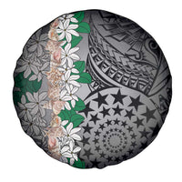 Cook Islands Tiare Maori With Conch Shell Spare Tire Cover Pasifika Fest Polynesian Tattoo Black