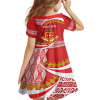 Personalised Kolisi Tonga College Atele Family Matching Long Sleeve Bodycon Dress and Hawaiian Shirt Mate Maa Tonga 142 Years Anniversary