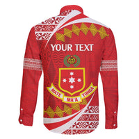 Personalised Kolisi Tonga College Atele Family Matching Long Sleeve Bodycon Dress and Hawaiian Shirt Mate Maa Tonga 142 Years Anniversary