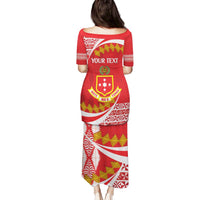 Personalised Kolisi Tonga College Atele Family Matching Puletasi and Hawaiian Shirt Mate Maa Tonga 142 Years Anniversary