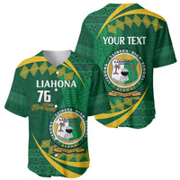 Personalised Tonga Liahona-Saineha High School Baseball Jersey Happy 76 Years Anniversary LT14 - Polynesian Pride