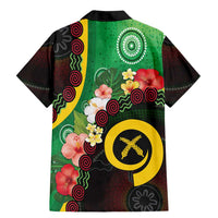 Long God Yumi Stanap Vanuatu Family Matching Mermaid Dress and Hawaiian Shirt Tropical Flowers Aboriginal Pattern LT14 - Polynesian Pride