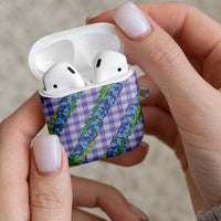 Hawaii Jade Vine Lei AirPods Case Aloha Palaka Motif - Purple - Polynesian Pride