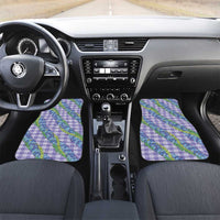 Hawaii Jade Vine Lei Car Mats Aloha Palaka Motif - Purple - Polynesian Pride