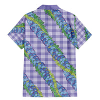 Hawaii Jade Vine Lei Family Matching Mermaid Dress and Hawaiian Shirt Aloha Palaka Motif - Purple LT14 - Polynesian Pride