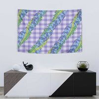 Hawaii Jade Vine Lei Tapestry Aloha Palaka Motif - Purple LT14 - Polynesian Pride