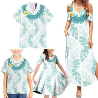 Jade Vine Lei Hawaii Family Matching Summer Maxi Dress and Hawaiian Shirt Aloha Seamless Tropical Leaves LT14 - Polynesian Pride