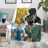 Rugby 2025 Championship Blanket Southern Hemisphere Countries Mascots - Polynesian Pride