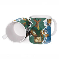 Rugby 2025 Championship Ceramic Mug Southern Hemisphere Countries Mascots - Polynesian Pride
