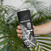 New Zealand and Wales Rugby Custom Skinny Tumbler Aotearoa All Black Combine Welsh Dragon LT14 - Polynesian Pride