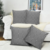 Black White Filipino Binakol Motifs Pillow Cover Mabuhay Philippines Festival Kusikus Pattern LT14 - Polynesian Pride