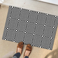 Black White Filipino Binakol Motifs Rubber Doormat Mabuhay Philippines Festival Kusikus Pattern LT14 - Polynesian Pride
