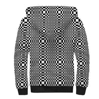Black White Filipino Binakol Motifs Sherpa Hoodie Mabuhay Philippines Festival Kusikus Pattern LT14 - Polynesian Pride
