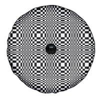Black White Filipino Binakol Motifs Spare Tire Cover Mabuhay Philippines Festival Kusikus Pattern LT14 - Polynesian Pride