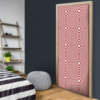 Red White Filipino Binakol Motifs Door Cover Mabuhay Philippines Festival Kusikus Pattern LT14 - Polynesian Pride