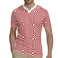 Red White Filipino Binakol Motifs Rugby Jersey Mabuhay Philippines Festival Kusikus Pattern LT14 - Polynesian Pride