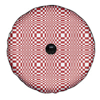 Red White Filipino Binakol Motifs Spare Tire Cover Mabuhay Philippines Festival Kusikus Pattern LT14 - Polynesian Pride