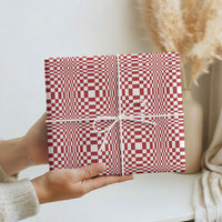Red White Filipino Binakol Motifs Wrapping Paper Mabuhay Philippines Festival Kusikus Pattern LT14 - Polynesian Pride