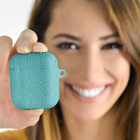 Cyan Filipino Binakol Motifs AirPods Case Mabuhay Philippines Festival Kusikus Pattern LT14 - Polynesian Pride
