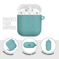 Cyan Filipino Binakol Motifs AirPods Case Mabuhay Philippines Festival Kusikus Pattern LT14 - Polynesian Pride
