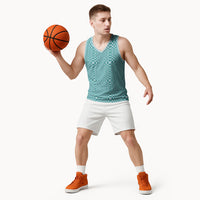 Cyan Filipino Binakol Motifs Basketball Jersey Mabuhay Philippines Festival Kusikus Pattern LT14 - Polynesian Pride
