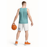 Cyan Filipino Binakol Motifs Basketball Jersey Mabuhay Philippines Festival Kusikus Pattern LT14 - Polynesian Pride