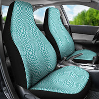 Cyan Filipino Binakol Motifs Car Seat Cover Mabuhay Philippines Festival Kusikus Pattern LT14 - Polynesian Pride