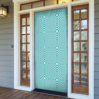 Cyan Filipino Binakol Motifs Door Cover Mabuhay Philippines Festival Kusikus Pattern LT14 - Polynesian Pride