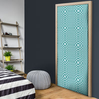 Cyan Filipino Binakol Motifs Door Cover Mabuhay Philippines Festival Kusikus Pattern LT14 - Polynesian Pride