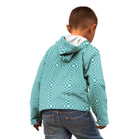 Cyan Filipino Binakol Motifs Kid Hoodie Mabuhay Philippines Festival Kusikus Pattern LT14 - Polynesian Pride