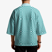 Cyan Filipino Binakol Motifs Kimono Mabuhay Philippines Festival Kusikus Pattern LT14 - Polynesian Pride